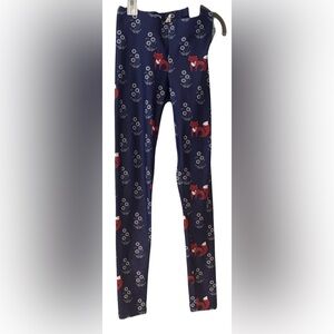 Girls Navy cute Fox Print Leggings
